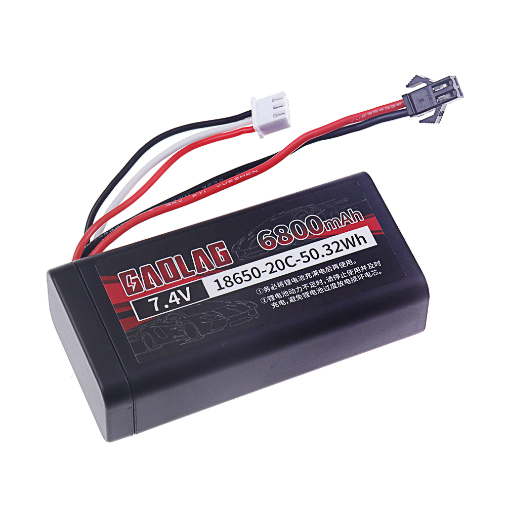 Actualización de batería 6800mAh 7,4 V 18650 para WPL MN99S D90 U12A S033g Q1 H101 H103 Rc barcos coches tanques piezas 2s 7,4 v batería Lipo