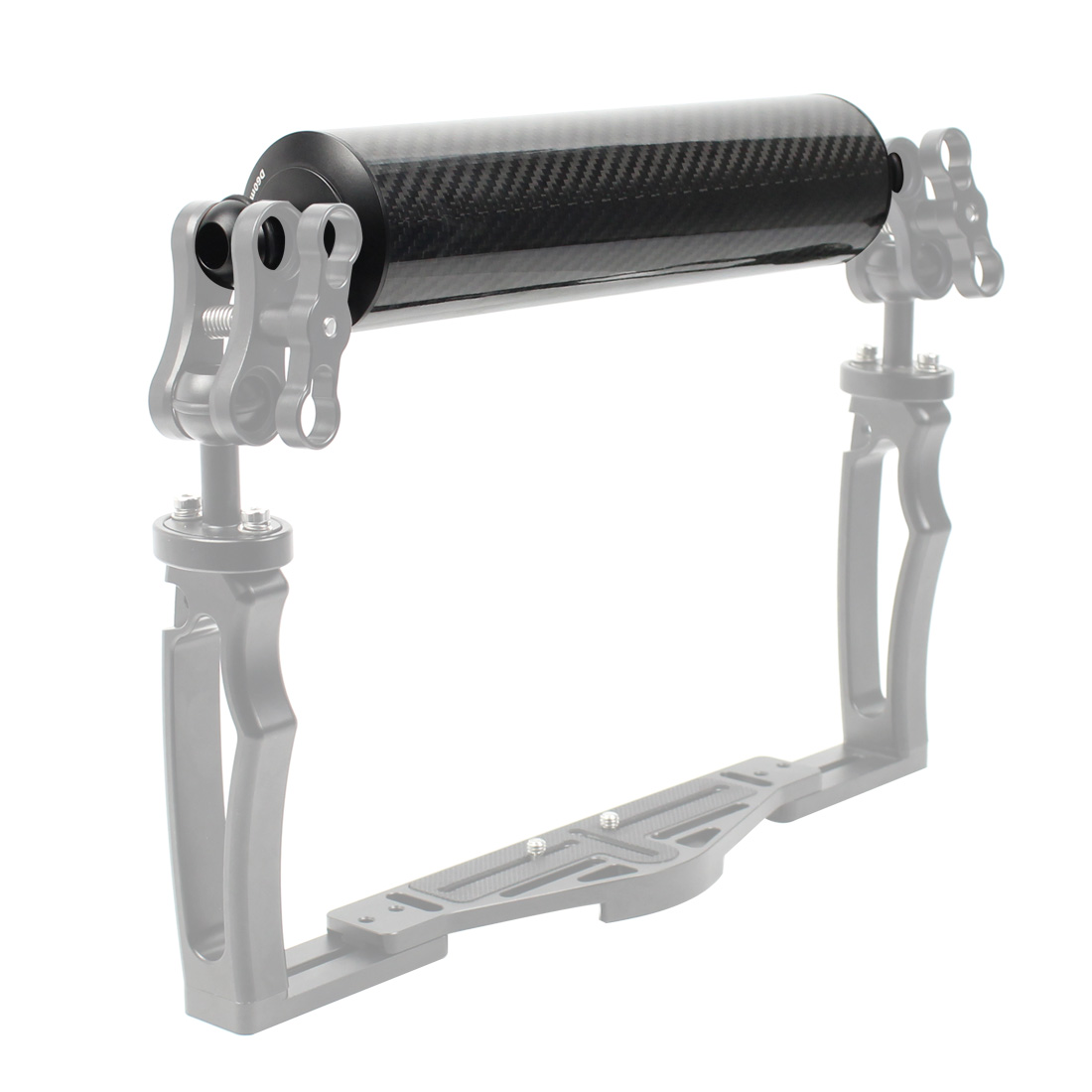 Carbon Fiber Float Buoyancy Diving Housing Aquatic Arm Extended Bracket Dual Ball Floating Arm Mount Camera Underwater Tray Kit