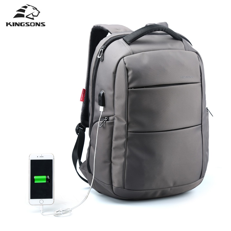 Kingsons Brand External USB Charge Laptop Backpack Anti-theft Notebook Computer Bag 15.6 inch for Women Waterproof