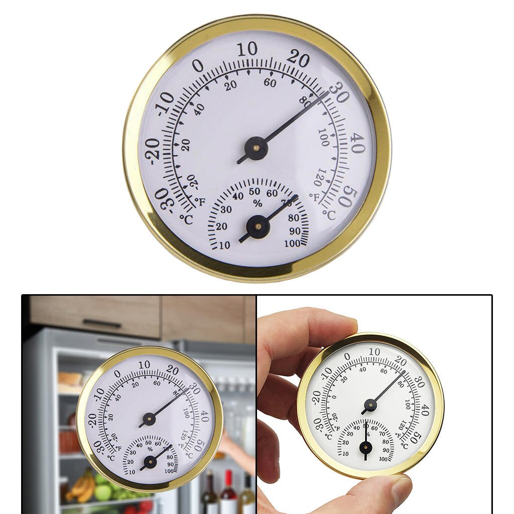 Mini Hygrometer Thermometer, 2-in-1 Analog Humidity Monitor Temperature Gauge