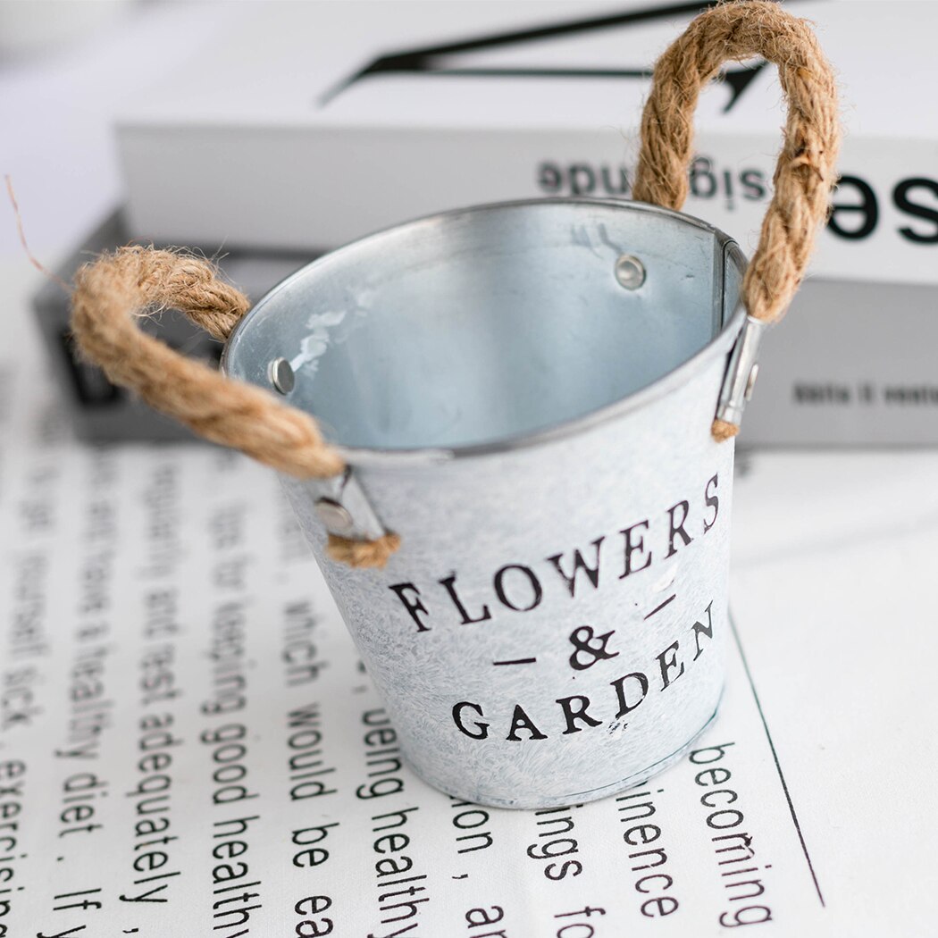 Macetas de Metal para plantas, florero, bola de cristal, decoración para el hogar, flores y plantas