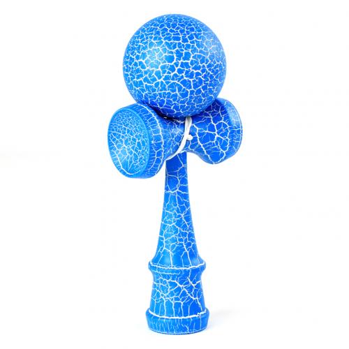 Houten Crack Verf Kendama Jongleren Bal Speelgoed Japanse Traditionele Fidget Outdoor Sport Stress Relief Speelgoed Volwassen Kinderen: White Blue