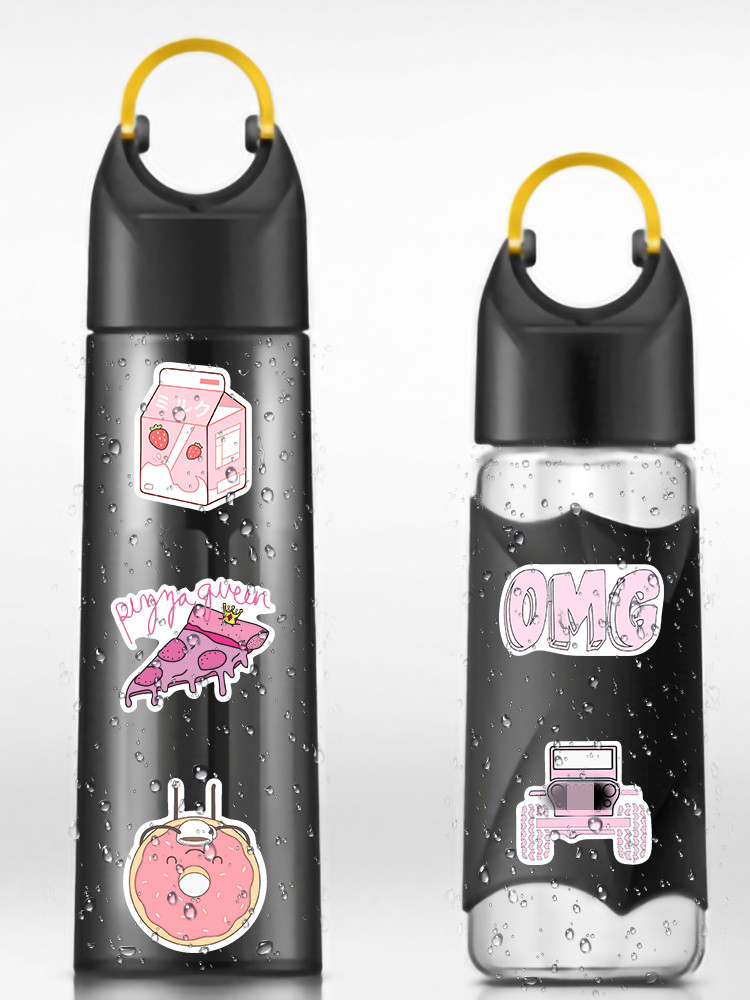 50/100 st söta tecknade rosa serier färska klistermärken för bagage gitarr telefon vattenflaska vinyl vattentät graffiti laptop dekal