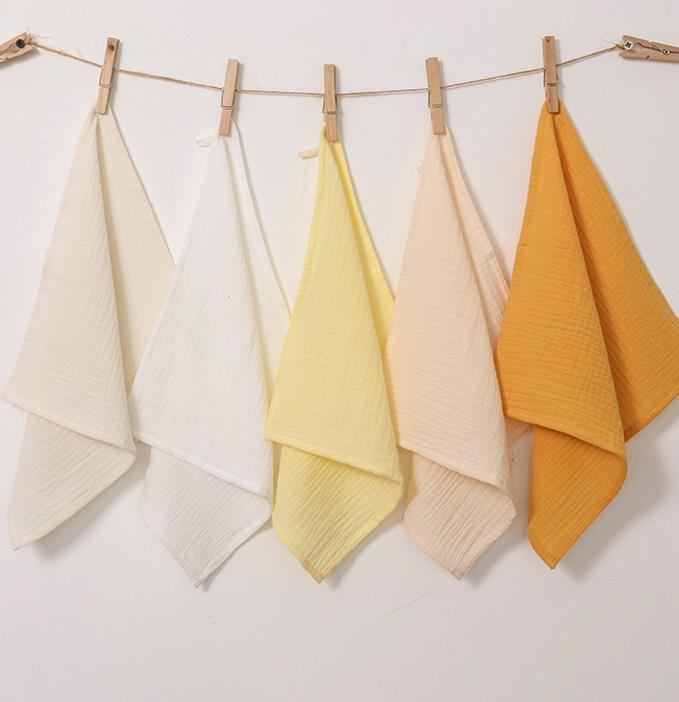 5 pcs/Pack Serviette de Cuisine Torchon Bébé Lingettes Visage Salive Tissu Mouchoir Ménage Nettoyage Chiffons Cuisine Torchon W300530-1: 5pcs A