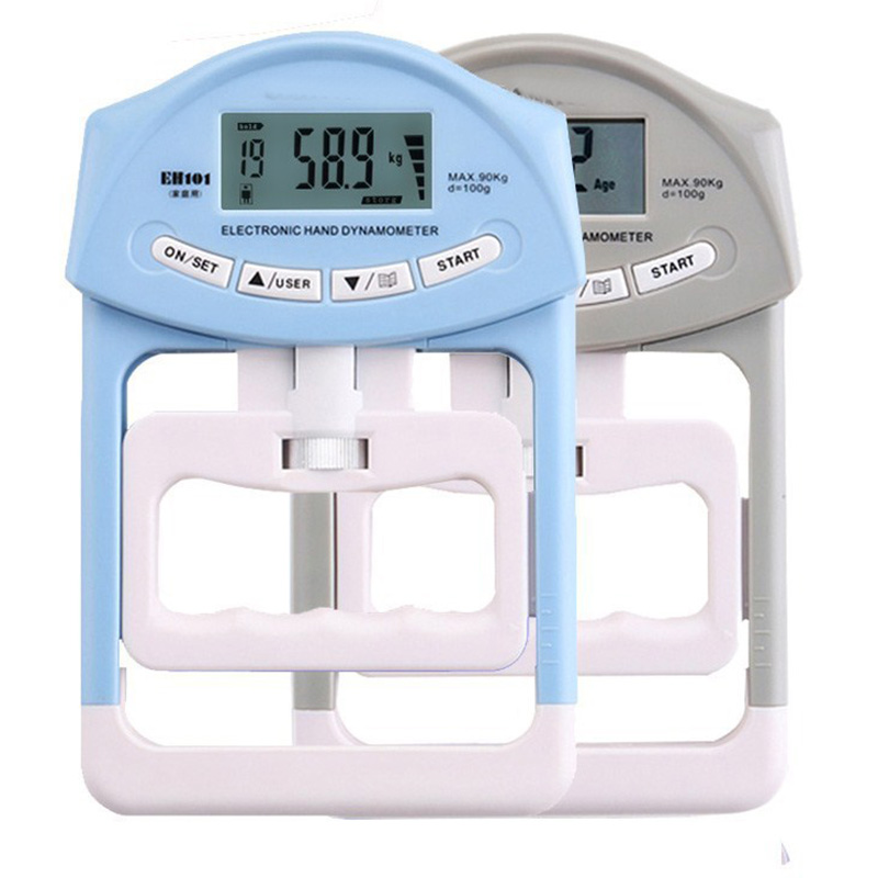 Digital Hand Dynamometer Grip Strength Measurement Meter Auto Capturing Hand Grip Power 200 Lbs 90 KgF EH101 Exam Test Hand Grip