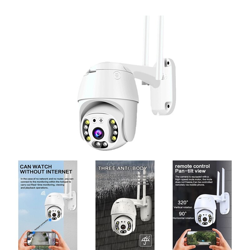Ptz wifi kamera udendørs 4x digital zoom hastighed e kamera 1080p hjemmesikkerhed cctv ip kamera
