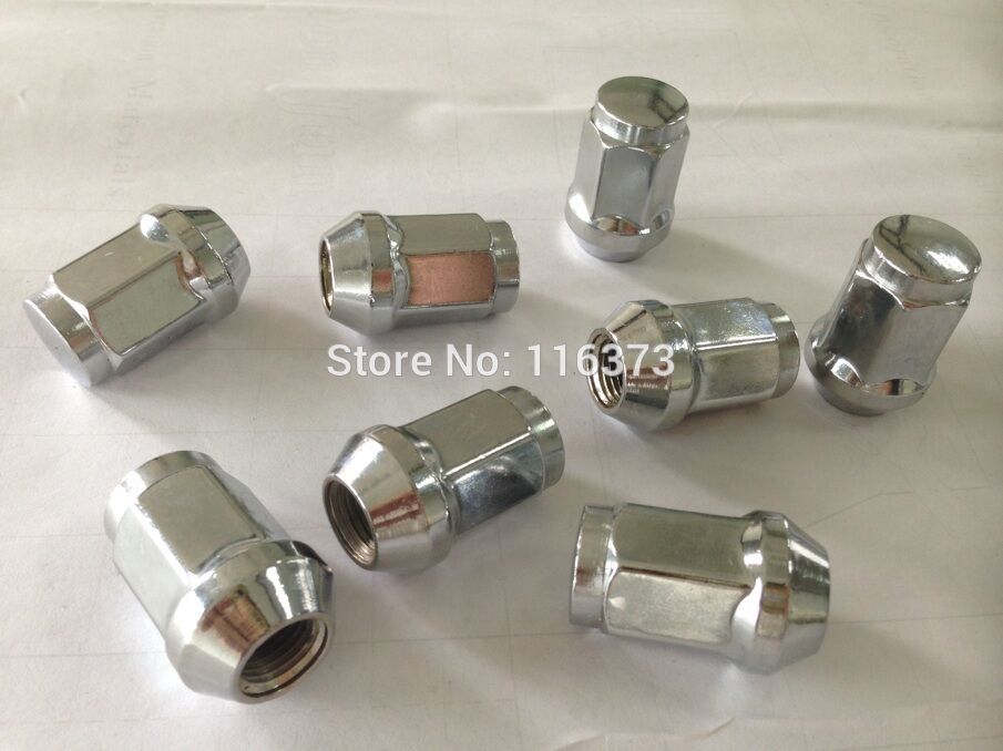 14x1.5 lug nut set of 20 pc wheel nut for GMC C1500 Yukon Denali Chrome/Red/Black Acorn Bulge: chrome