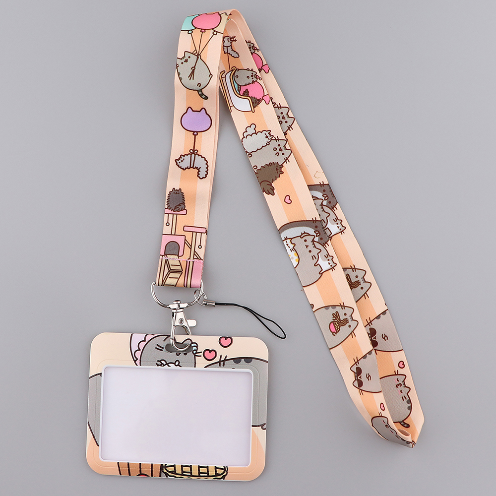 Cordón de animales Kawaii para llaves, USB, tarjeta de identificación de gimnasio, soporte para insignia, llavero, Collar, cordones de cuerda colgantes DIY, correas para teléfono móvil