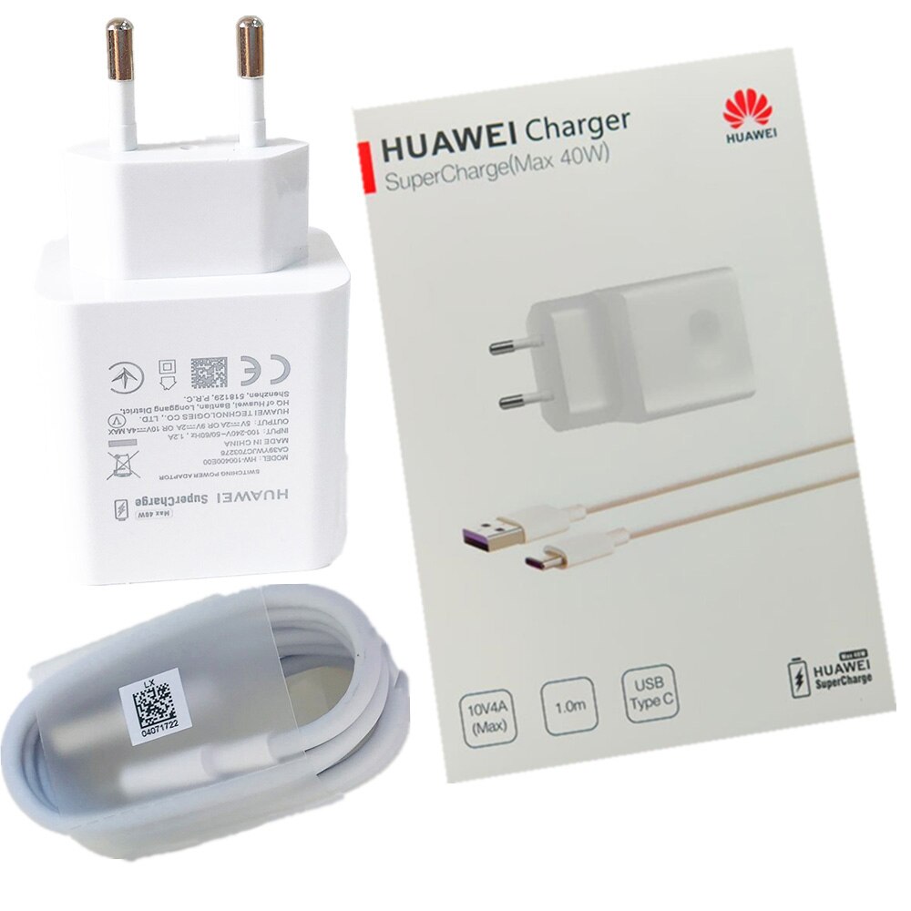 Original Huawei ladegerät 40W Aufzurüsten 5A Typ C kabel Für P30 40 Profi Kamerad 30 20 10 20 Profi p20 Profi P10 Ehre 20 magie 2 10
