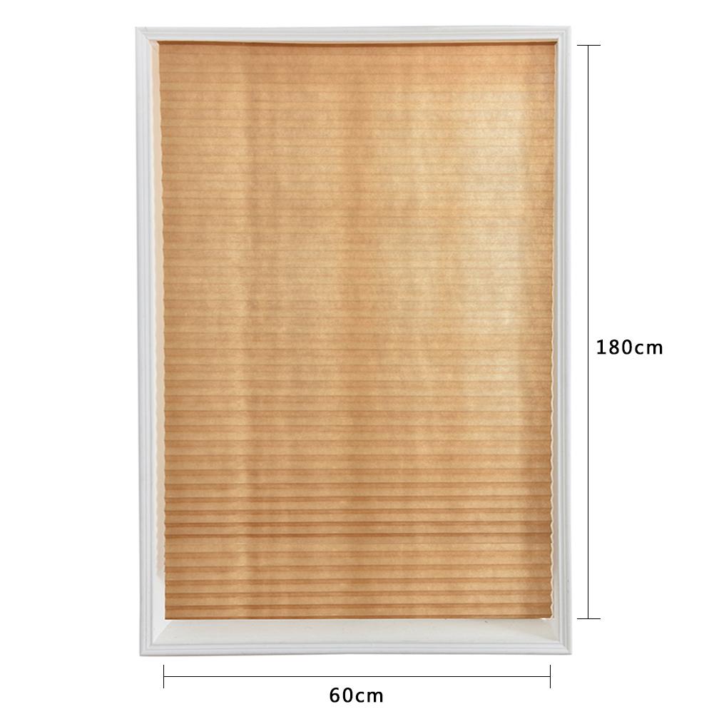 Zelfklevende Geplooide Blinds Gordijnen Woonkamer Half Verduisterende Gordijnen Voor Badkamer Balkon Shades Home Decor: Light Brown 60X180cm