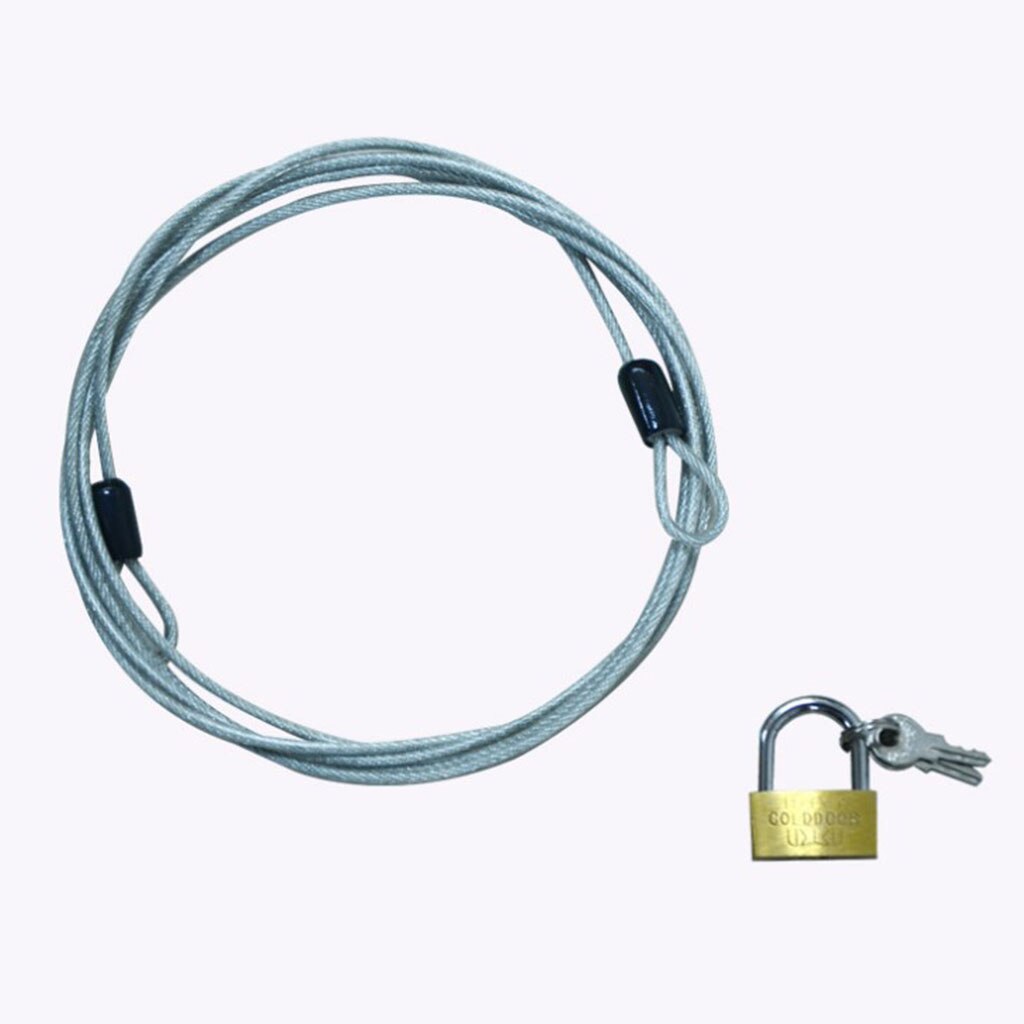 Braided Steel Car Motocycle Cover Cable w/ Laminated Steel Padlock 70cm Cable