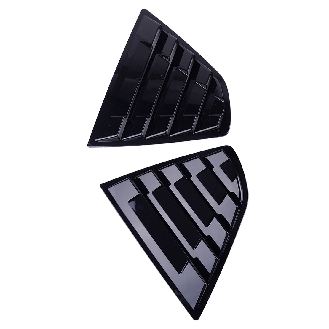 beler Black Car Rear Window Louver Sun Shade Vent Cover Fit for Toyota Camry Sedan: glossy black