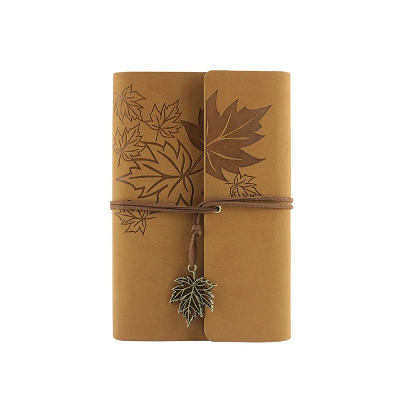 Leather Writing Journal Notebook, Classic Spiral Bound Notebook Refillable Diary: Earth Yellow / A6