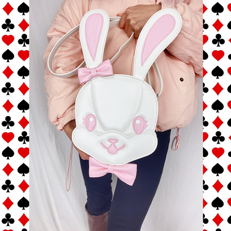 Monederos con forma de conejo Kawaii para mujer, bolso de hombro Lolita, bandolera para chicas, Cosplay, a la
