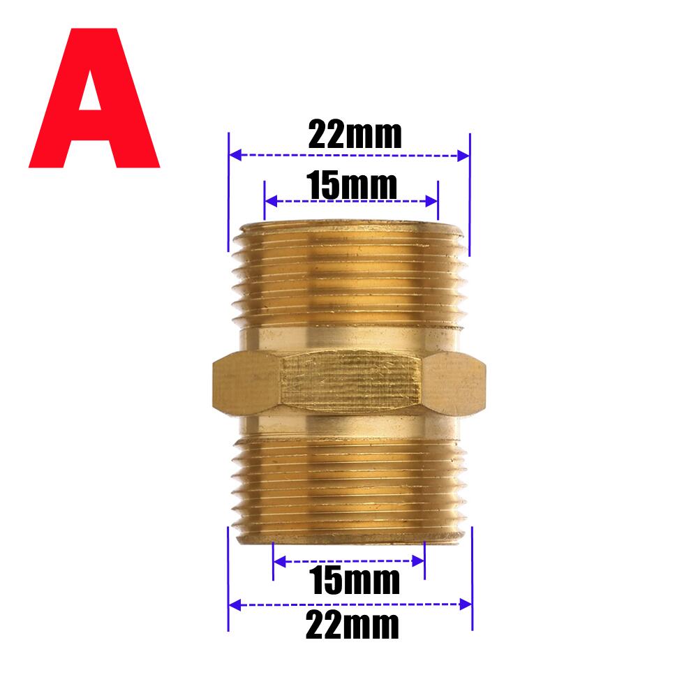 4500 Psi M22/14Mm 15Mm Buitendraad Slang Slang Connector Koppeling Voor Tuin &amp; Hogedrukreiniger pijp Joint
