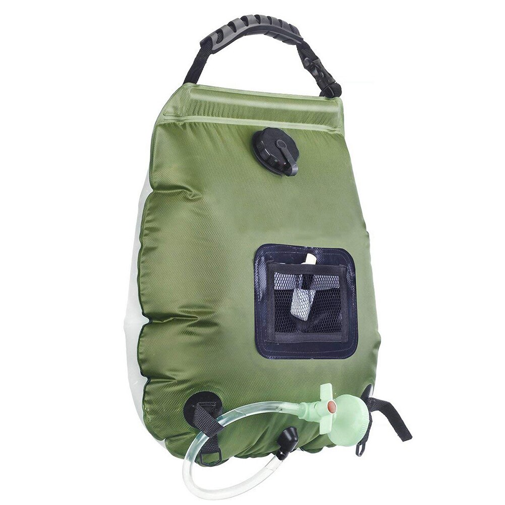 20L draussen Camping Wandern Solar- Dusche Tasche Heizung Camping Dusche Wasser Taschen Klettern Hydratation Tasche Schlauch Umschaltbar Dusche Kopf: Ursprünglich Titel