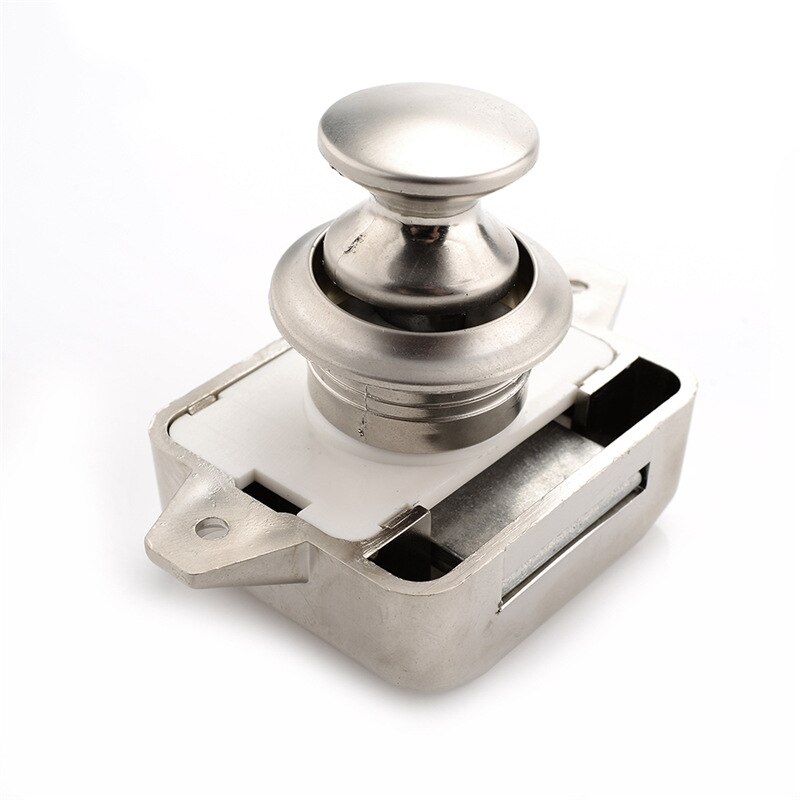 Zinc Alloy Push Button Latch for Cabinet Bedroom Dressing Table Drawer Keyless Handle Locks Home Renovation Hardware Supplies: A2