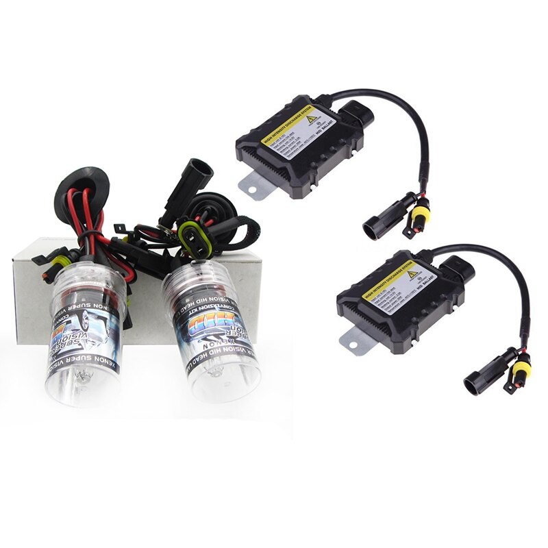 2 x H8/H9/H11 HID Xenon Replacement Bulb 2 Bulbs Headlight 35W Lamp Light 6000K & 2Pcs 35W Digital HID Xenon Conversion Ballast