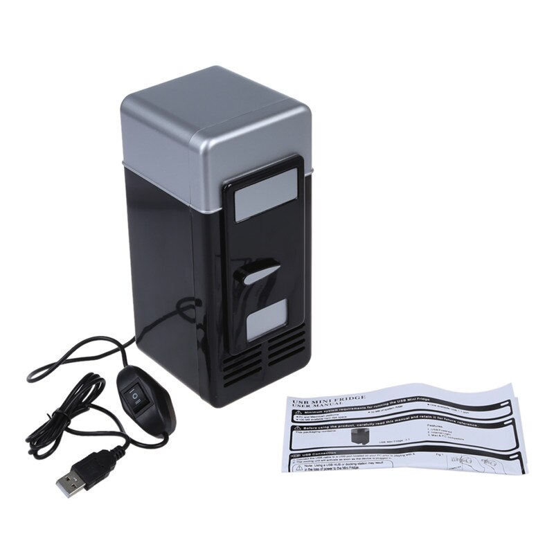 PC USB Mini Refrigerator Fridge Beverage Drink Can Cooler Warmer
