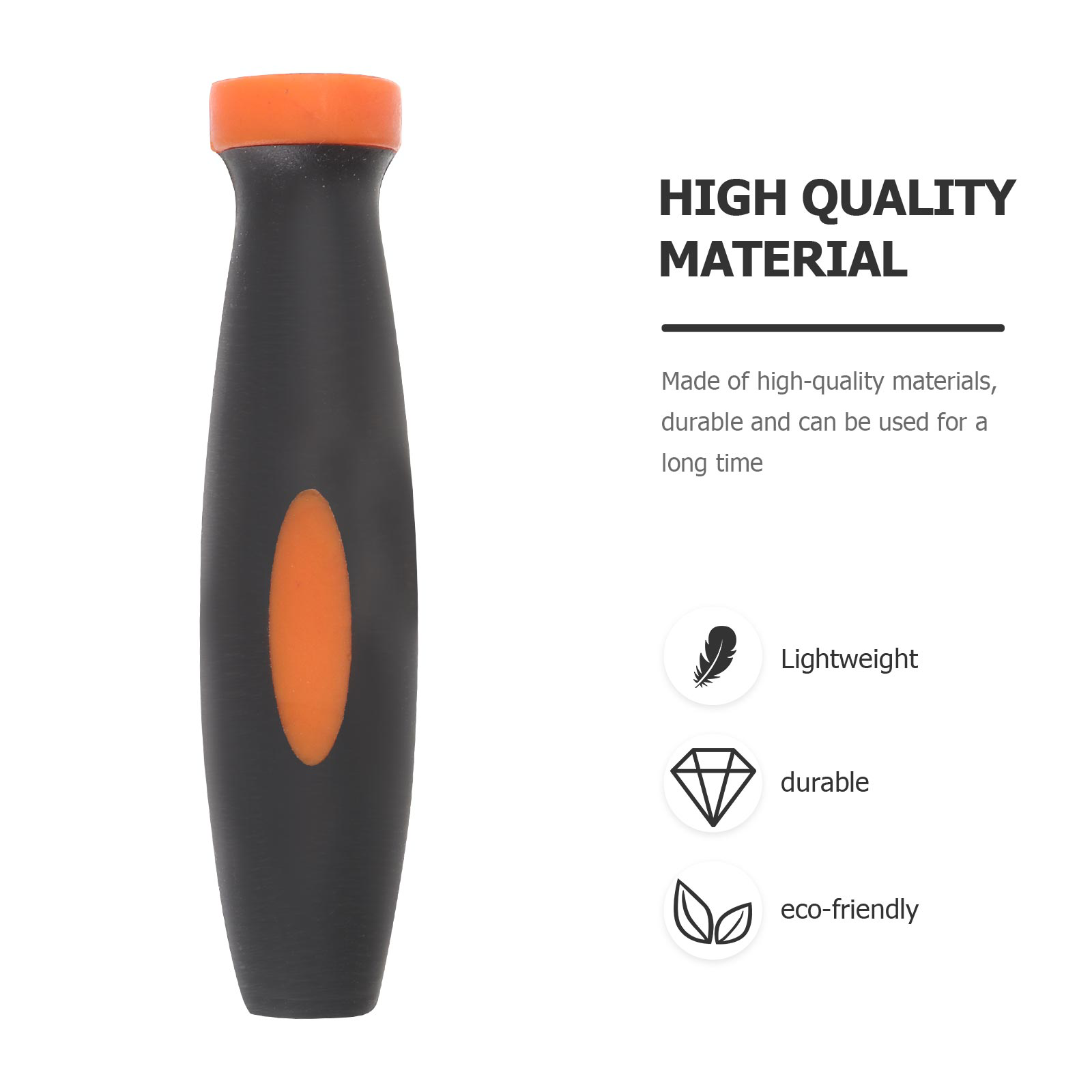 1 Set 10Pcs Practical Rubber File Handles Durable Handles for File (Black)