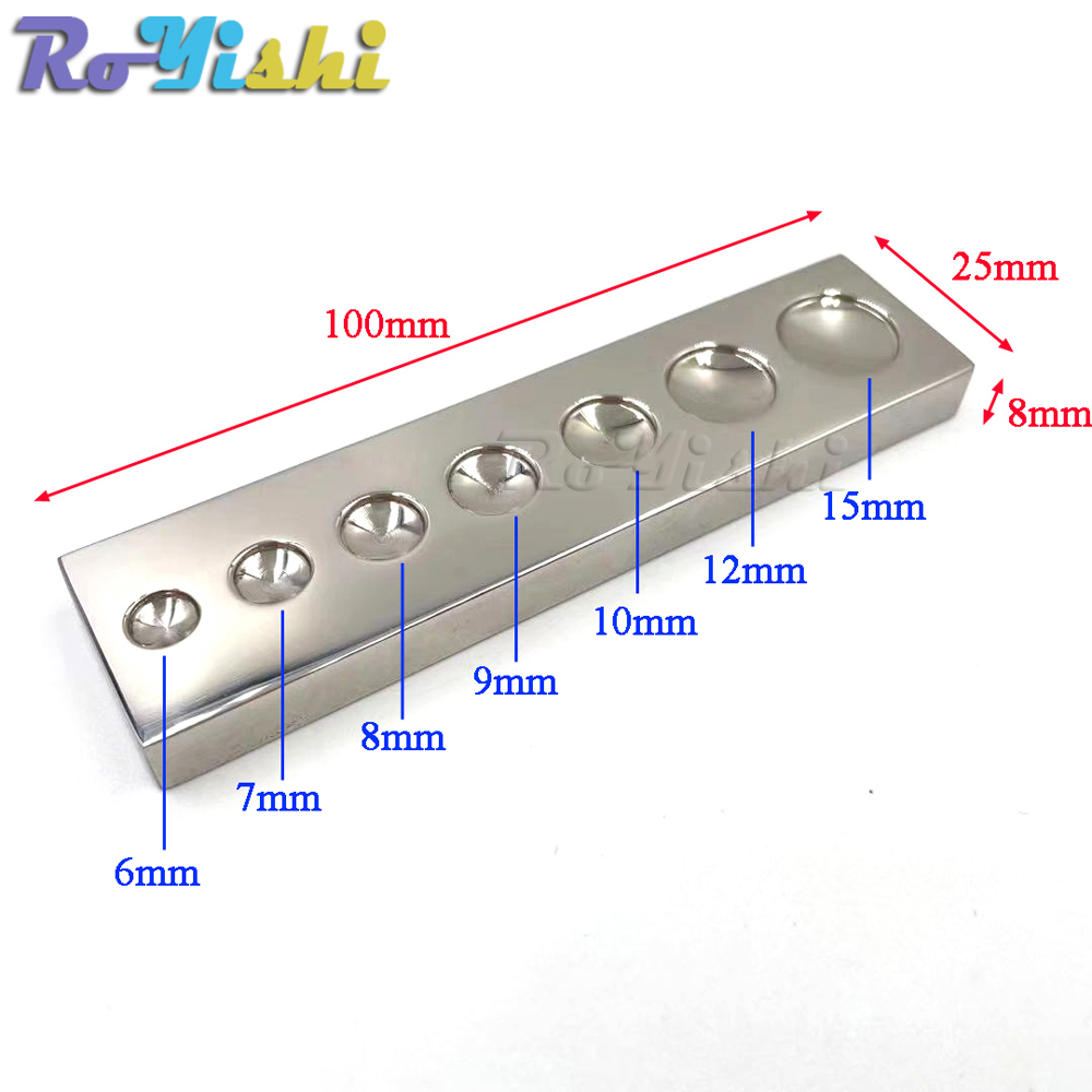Double cap rivets setting tool single cap snap rivet punch setter hand tool Steel spike studs for leather craft garment shoe DIY: Rectangle Base