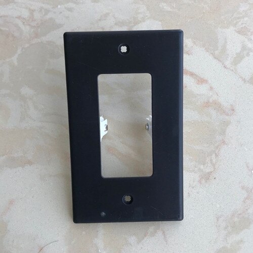 High Durable Convenient Outlet Cover Duplex Wall Plate Led Night Light Cover Ambient Light Sensor for Hallway Bedroom: B Black