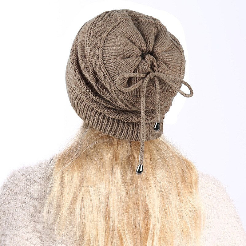 Trendy Beanie Warm Oversized Chunky Cable Knit Slouchy Woolen Hat