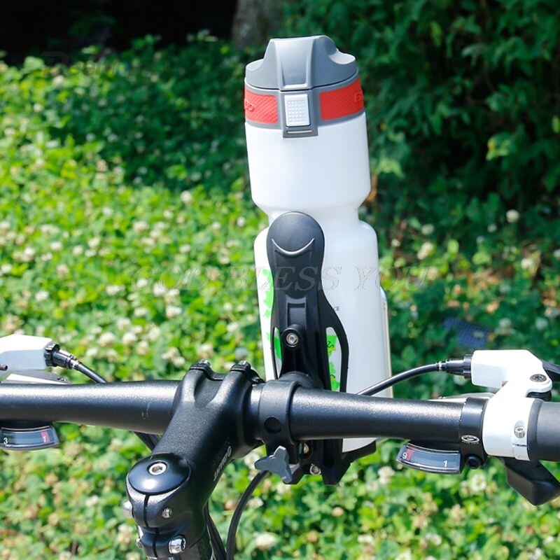 360 º drejelig cykelkedelforlængerholder monteret cykelvandflaskeholderadapter til cykelstyr sadelsædepost