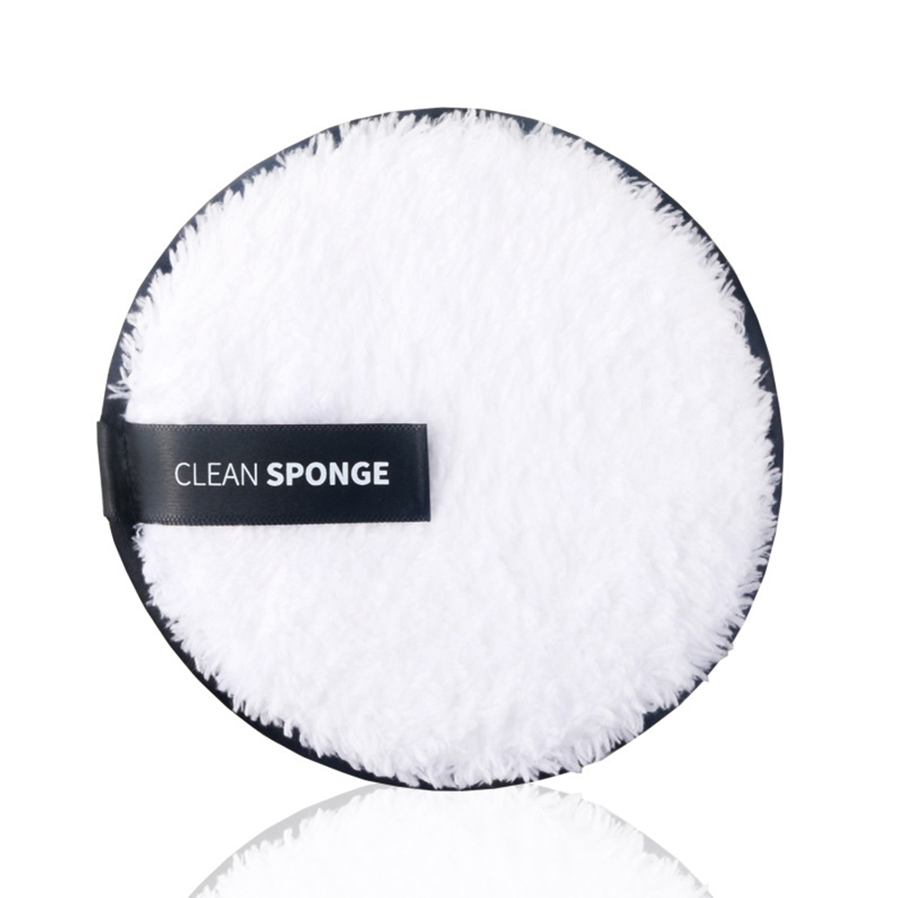 Cleansing Cotton Pads puff Face Cleaner Makeup Remover Flapping Wet Sponge Face Cleaner Makeup Remover Towel Wet Sponge: White