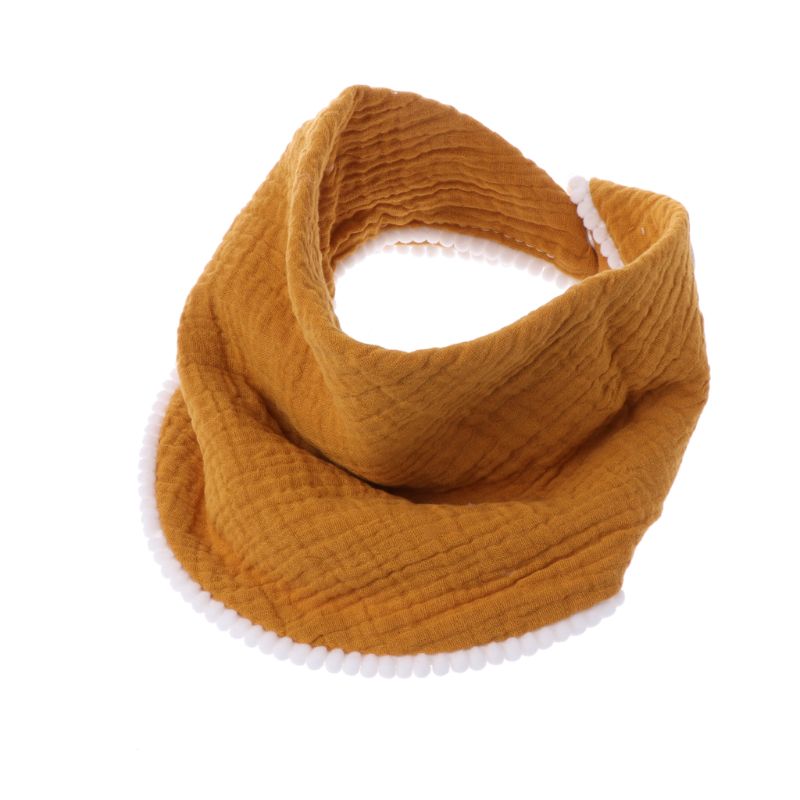Baby Spucktücher Baumwolle Blick Musselin Baby Lätzchen Bandanas Weiche Atmungsaktive Neugeborene Handtuch Schal: Gelb