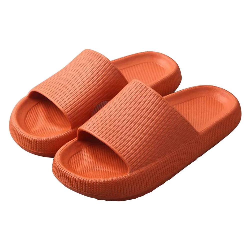 Non-Slip Thick Sole Slippers Massage Slippers Slides Pillow Slides EVA Bathroom Slippers Summer Beach Sandal Slipper Footwear: Orange / 40 41