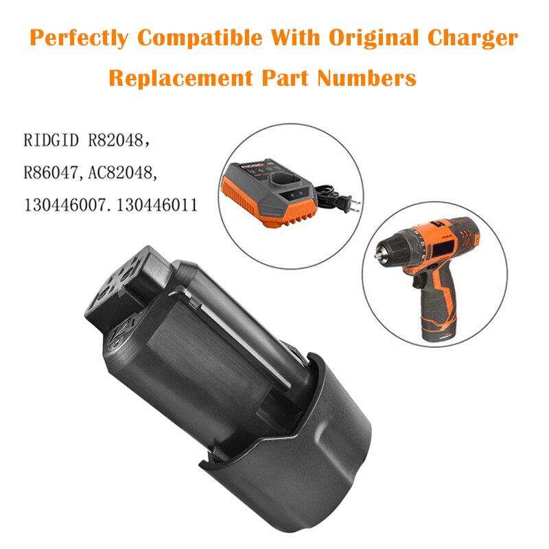 2500mAh 12V Li-ion R82049 Rechargeable Battery For Ridgid L1215P L1215 AC82008 BS12C BSS12C BS12C2 L50