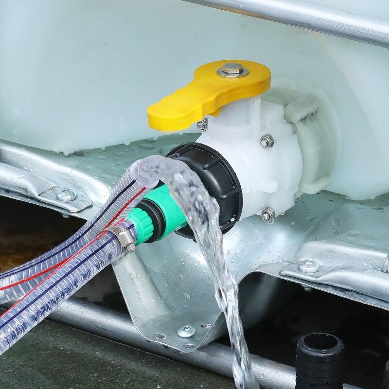 S60*6 IBC tank adapter plastic Garden Tap Valve Irrigation Connector water tank fittings