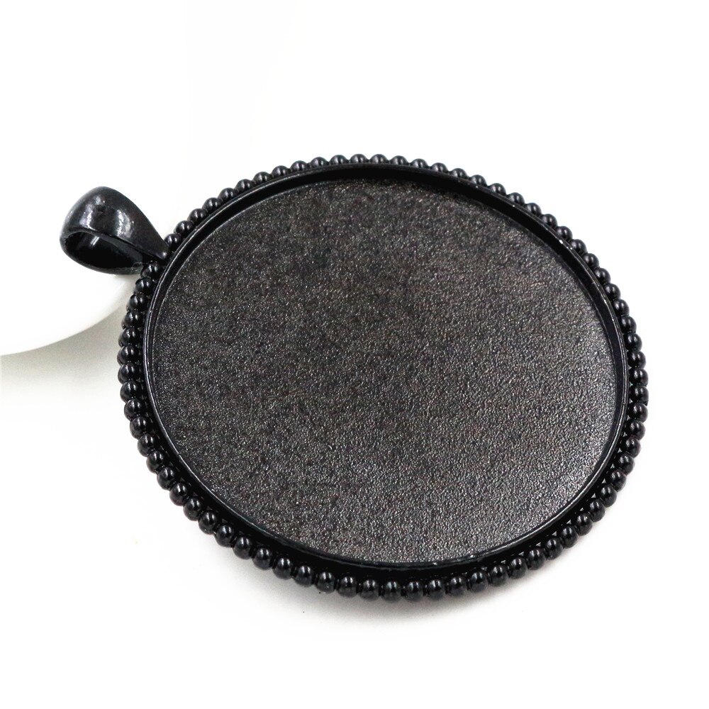 5 sztuk/partia 40mm wewnętrzna rozmiar Antique Bronze i posrebrzane czarne kolory Plated Fashion Style Cabochon baza ustawienie Charms wisiorek: K1-19