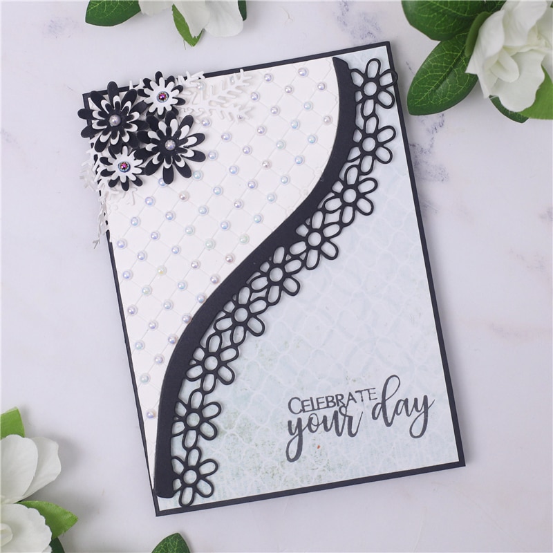 Kokorosa Bloem Frame Metalen Stansmessen Voor Golf Rand Sterft Scrapbooking Diy Fotoalbum Kaart Maken Decoratieve Stencil