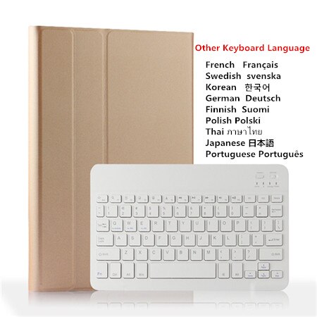 Bluetooth Keyboard Leather Case for Huawei Mediapad M5 Lite 10 BAH2-W19/L09/W09 Tablet Funda Cover For Huawei M5 lite 10 Case: Others Gold