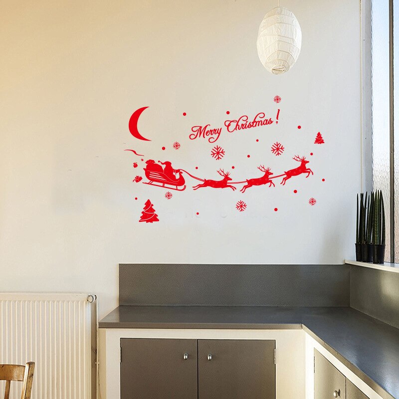 Populære juledekorasjon vindu klistremerker hjem dekor vindu dekaler jul hus dekorasjon