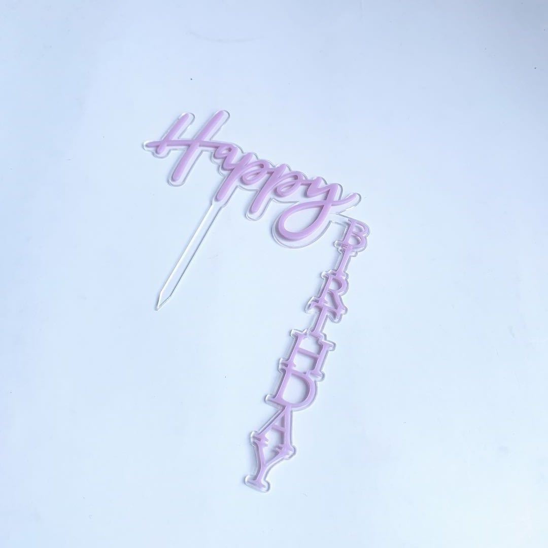 COMNICO 3-delige Acryl Taarttoppers – Hartvormig ‘Happy Birthday’ – Goud, Zilver & Zwart – Voor Cupcakes, Taarten En Feestjes