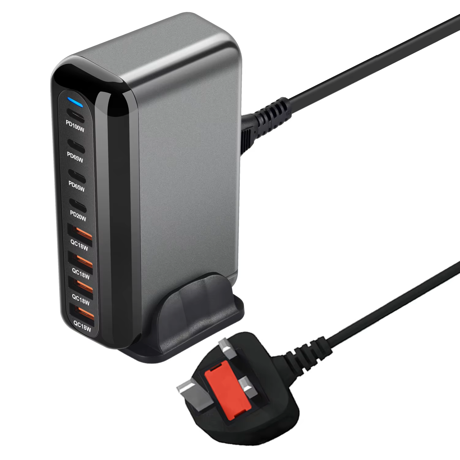 USB-C Snellader 320W Desktop GaN-lader 8-poorts USB Type-C PD-lader Snelladen 3.0 USB Type-C Snellader Mobiele USB-lader: VK