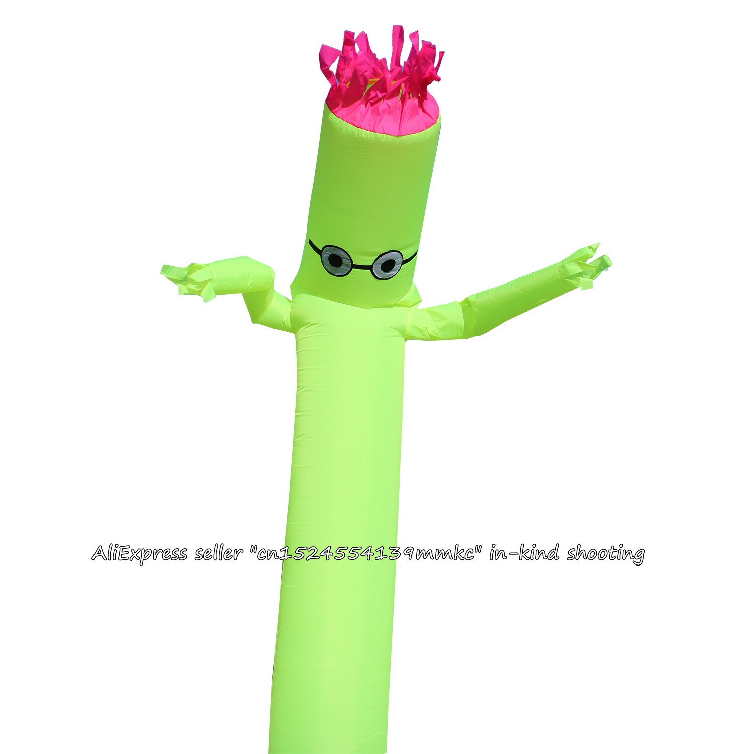 10FT 3M Air Dancer Sky Dancer Aufblasbare Rohr Puppet Wind Fliegen für 45CM Blowe (Fluoreszierende Gelb)