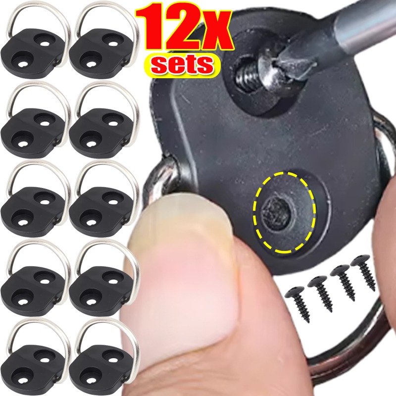 Feste Haken für Kofferraum, Netztasche, zum Aufhängen, Schlaufe, geteilter Ring, Haken, Gepäck, Fracht, Boden, Netz, Befestigungsset, Autozubehör