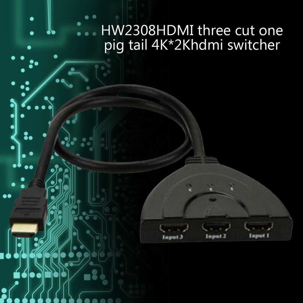 4k*2k 3d mini 3 port hdmi switch 1.4b 4k switcher hdmi splitter out port hub 1080p 3 in 1 til dvd hdtv xbox  ps3 ps4 bundle 1