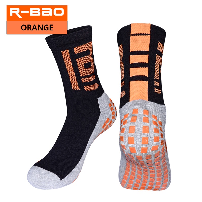 Rb6604 r- bao voksen terry sål fodbold sokker høje skridsikre fodbold korte sokker