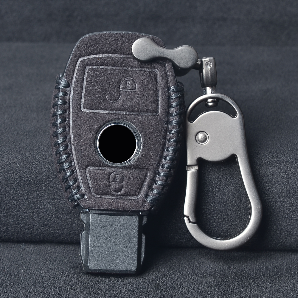 etui na kluczyk samochodowy klucz pokrywa robić Mercedes Benz A B C Class W203 W211 W204 CLS CLK 2017 E Class W213 2018 S class CLA SLK AMG brelok robić kluczy: biały