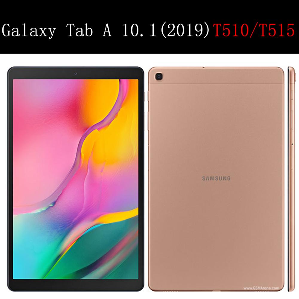 Tablette étui pour samsung Galaxy Tab A 10.1 Auto intelligent sommeil réveil funda Trifold support solide couverture capa peau pour SM-T510/T515