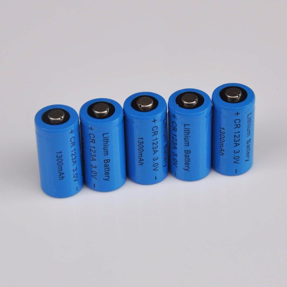5PCS 3V LiMnO2 Lithium battery CR123A CR 123A cell 1300mah CR123 CR17335 CR17345 16340 2/3A dry primary battery for camera