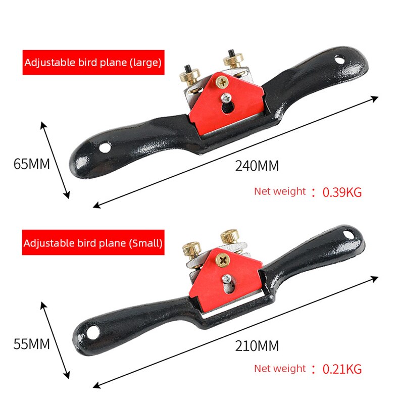 Cepillo de mano de 250mm/210mm para madera, cepillo de tornillo de carpintería, cepillo de mano, herramientas de mano de recorte, plano ajustable, herramienta de carpintero