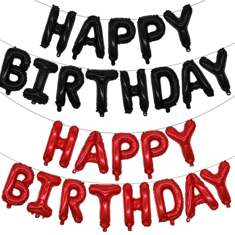13Pcs Happy Birthday Balloons Foil Letter Balloon Birthday Party Decorations Kids Adult Birthday Balloons Alphabet Balloons set