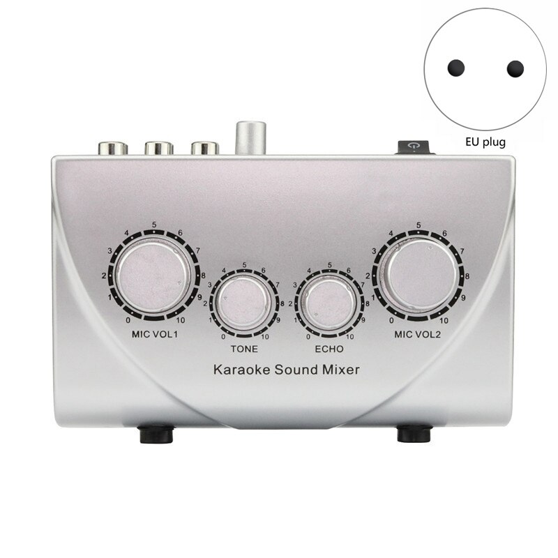 AM05-Karaoke Machine Professionele Sound Mixer Echo Mixer Digitale O Geluid O Systeem Apparaten Zilver