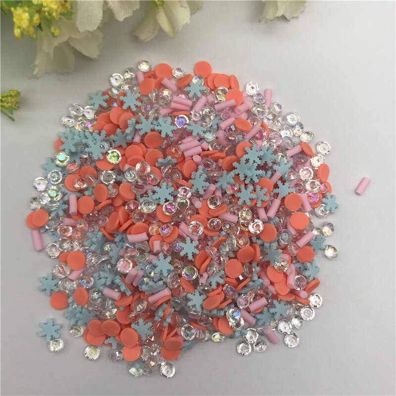 20G Sneeuw Mix Voor Hars Diy Benodigdheden Nagels Art Polymer Clear Clay Accessoires Diy Pailletten Plakboek Shakes Craft